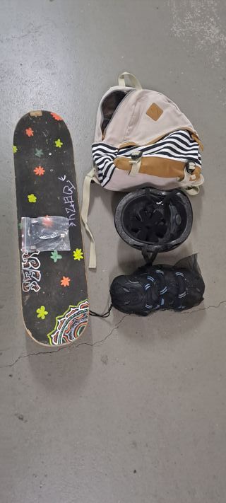Kit Skate: Patín, casco, protecciones