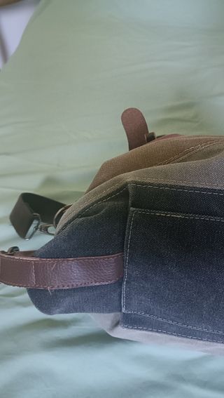 Borsa a tracolla - Tela e pelle