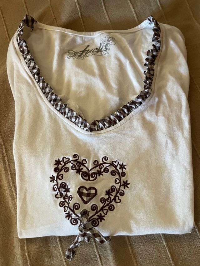 Maglietta Frucks bianca e marrone