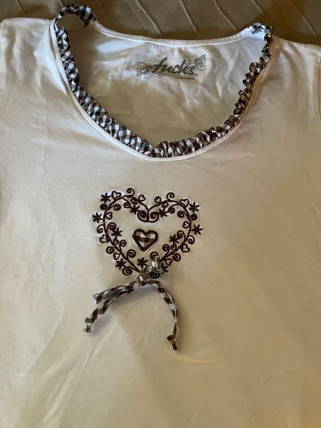 Maglietta Frucks bianca e marrone