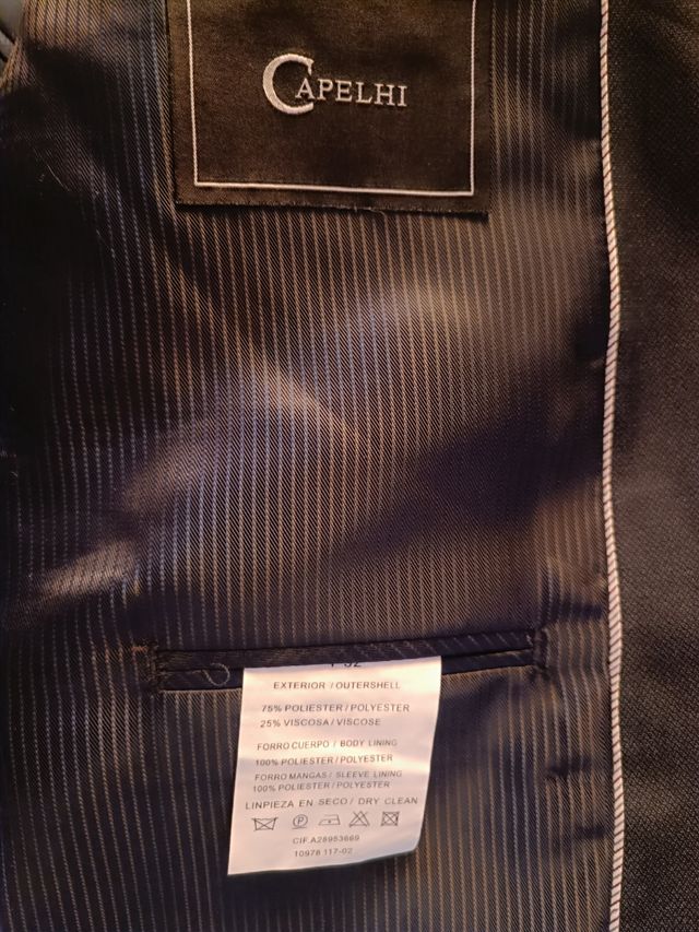 Traje azul marino hombre talla 52