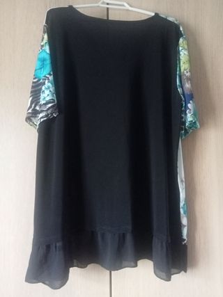 Vestido 2 piezas flores talla XL
