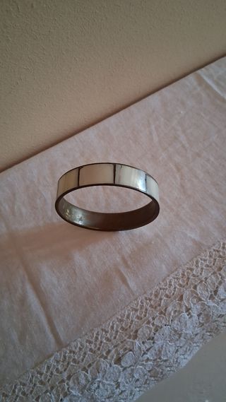 Bracciale vintage ottone avorio
