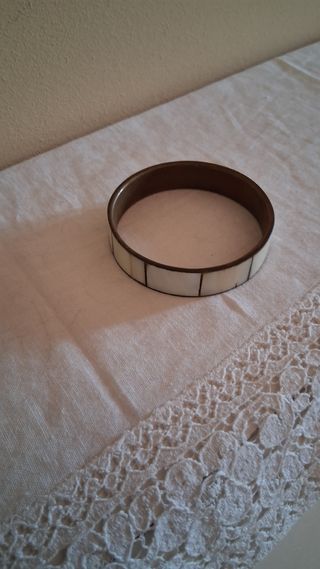 Bracciale vintage ottone avorio