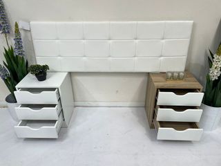 CABECERO MATRIMONIAL + 2 MESITAS DE NOCHE 