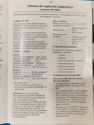 Cámara vigilancia Bench KH 2074