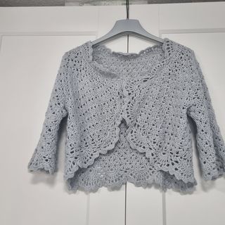 Bolero crochet gris - Talla M