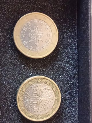 2 Monedas valiosas de 1 euro Francia 2001