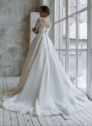Vestido novia princesa blanco