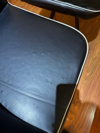 4 Sillas Mid Century Piel Negra