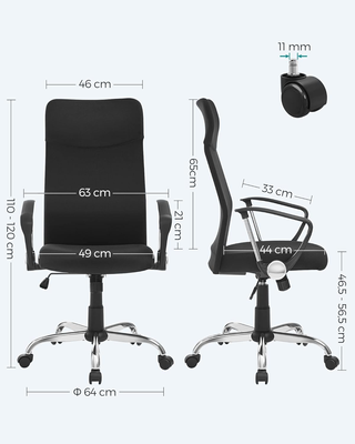 Sedia da Ufficio, Sedia da Scrivania Ergonomica, G