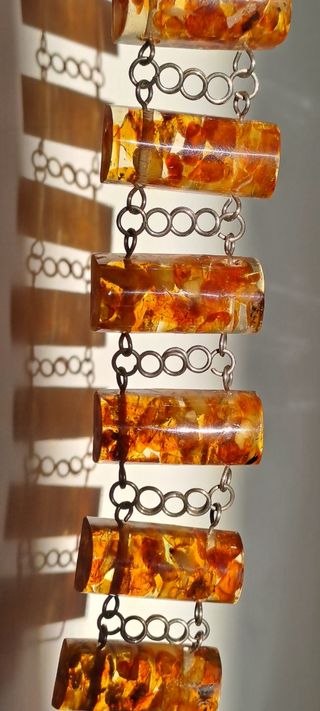 Bracciale Ambra Argento Vintage 