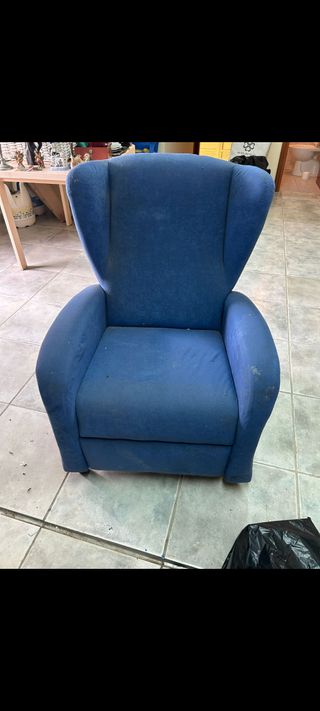 Sillón relax azul