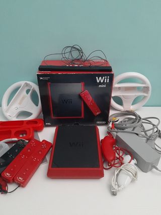 Wii mini Nintendo rossa + accessori