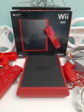 Wii mini Nintendo rossa + accessori