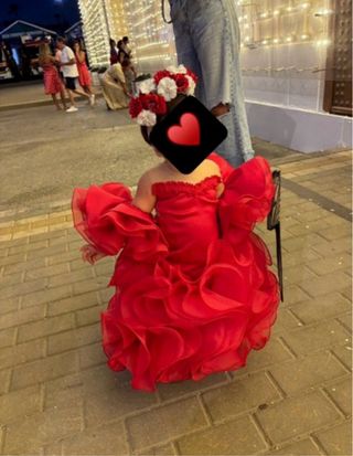 Vestido niña flamenca rojo