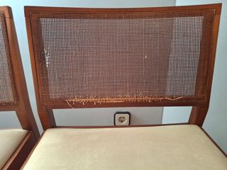 6 Sillas Comedor Madera mimbre 
