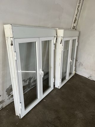 Ventanas aluminio blanco: 3 ud. REBAJADO