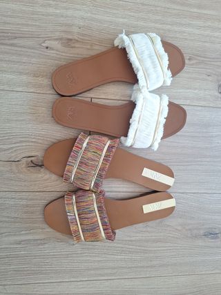 Sandalias planas Zara multicolor