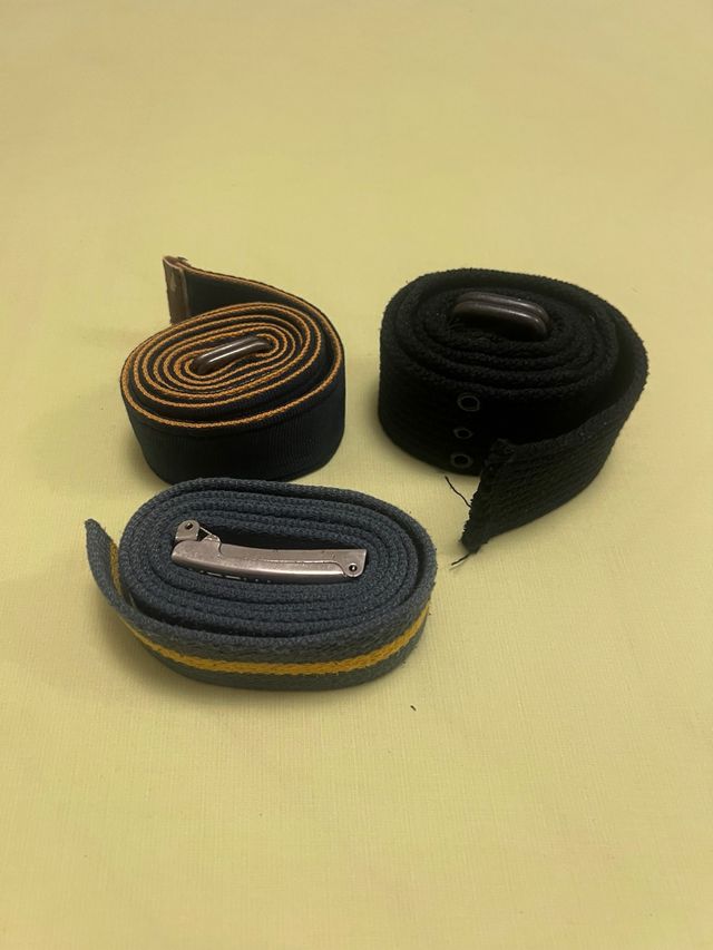 3 Cinturones Pull&Bear - Negro/Amarillo