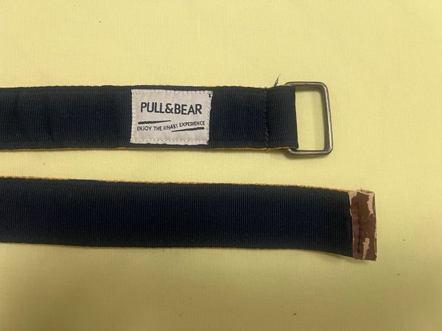 3 Cinturones Pull&Bear - Negro/Amarillo