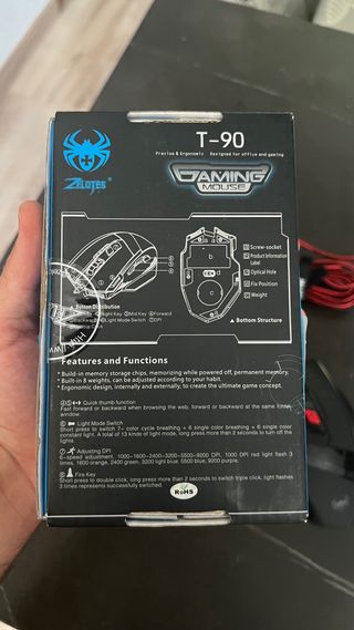 Ratón Gaming Zelotes T-90 RGB