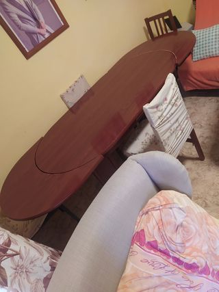 Mesa comedor ovalada extensible 6 sillas