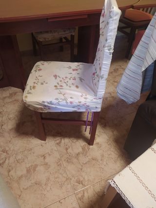 Mesa comedor ovalada extensible 6 sillas