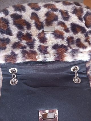 Bolso marrón leopardo peluche