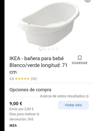 Bañera bebé IKEA 71cm