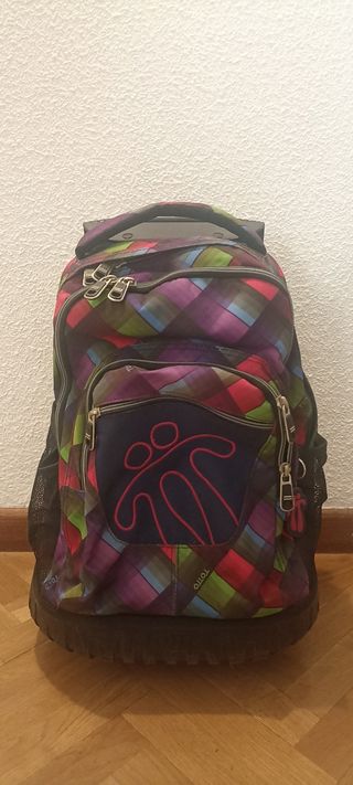 Mochila escolar ruedas multicolor