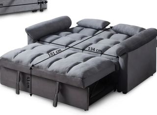 Sofá económico de terciopelo con respaldo útil