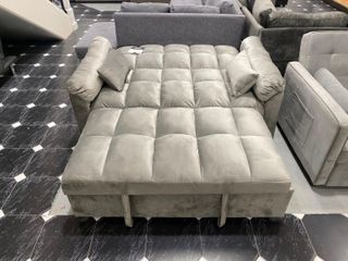 Sofá económico de terciopelo con respaldo útil