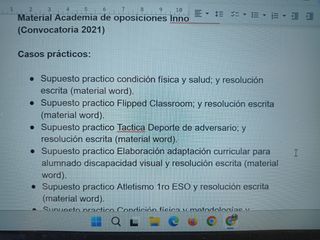 Supuestos practicos de oposiciones de Ed. Física 