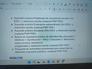 Supuestos practicos de oposiciones de Ed. Física 