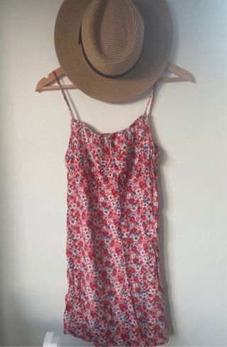 Vestido floral rojo verano