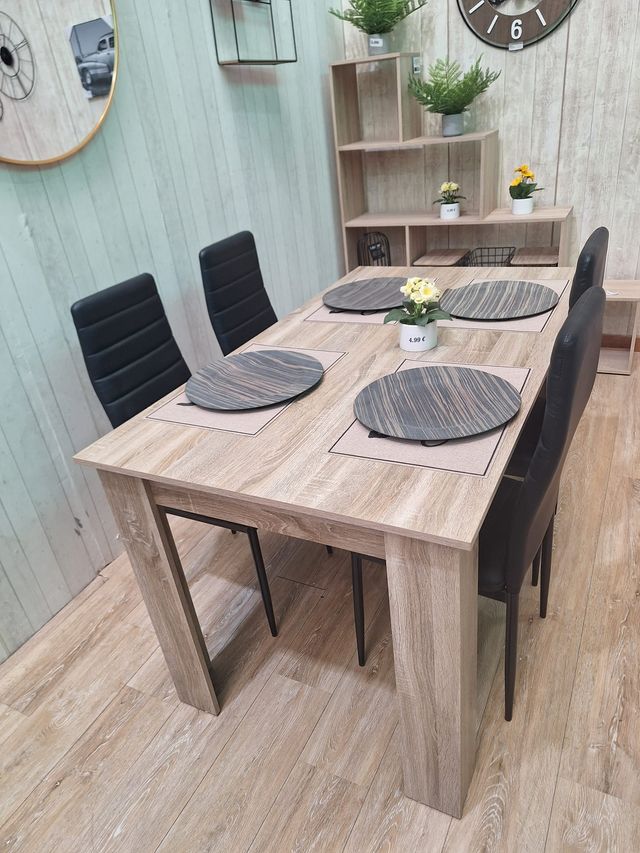 Mesa Comedor 4 Sillas 140X85CM