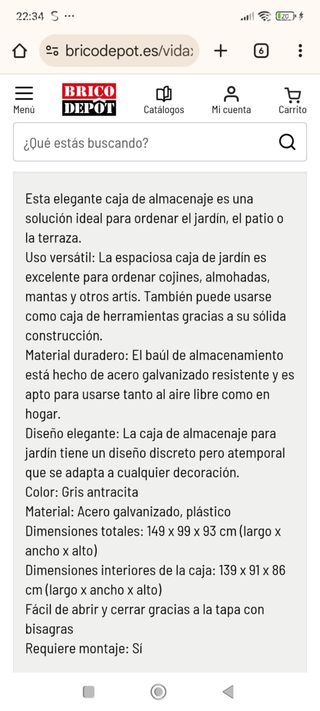 Caseta Metálica Exterior - Negra