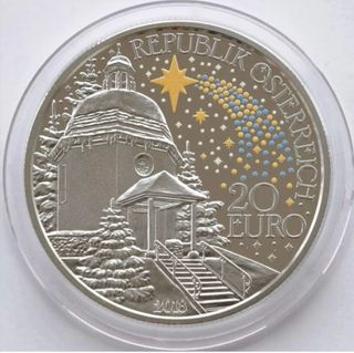 Moneda 20€ Austria plata 2018 Noche de Paz.