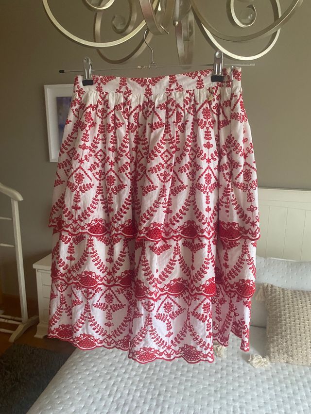 Falda Pati Conde - Roja y Blanca