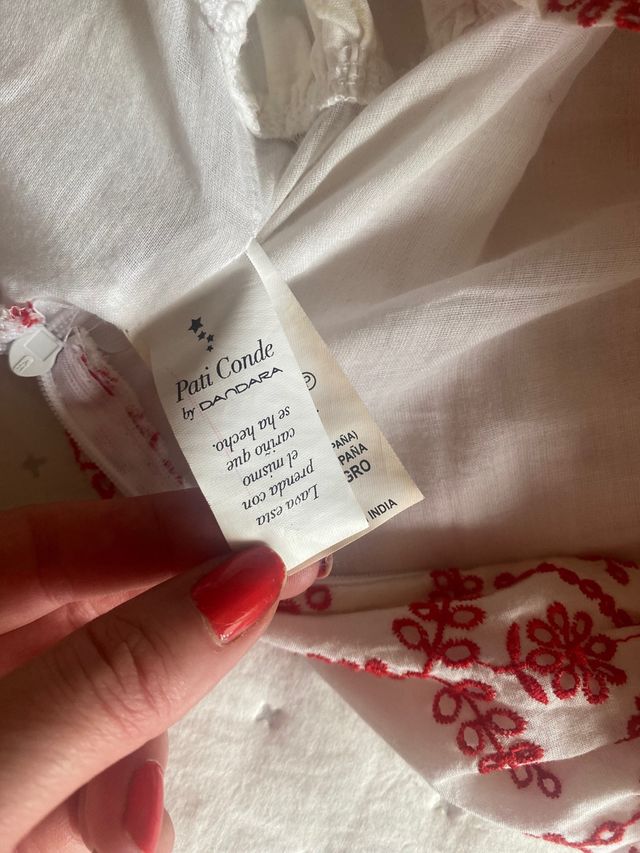 Falda Pati Conde - Roja y Blanca