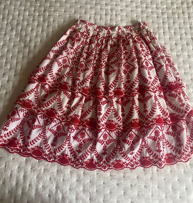 Falda Pati Conde - Roja y Blanca