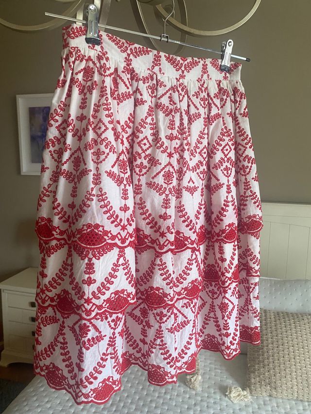 Falda Pati Conde - Roja y Blanca