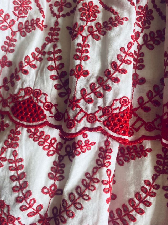 Falda Pati Conde - Roja y Blanca