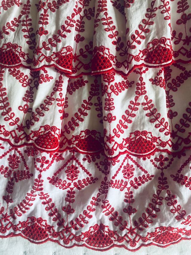 Falda Pati Conde - Roja y Blanca