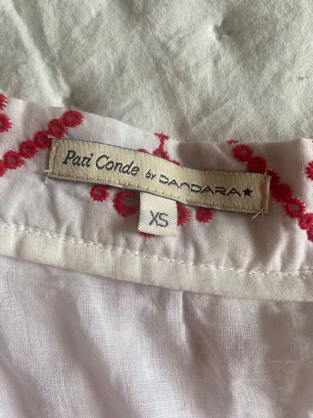 Falda Pati Conde - Roja y Blanca