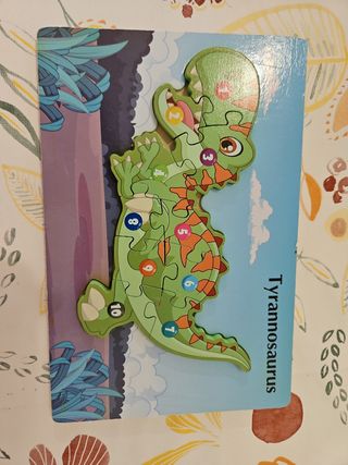 Puzzle Dinosaurio de 10 piezas de madera