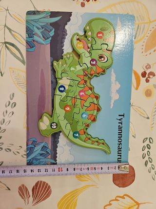 Puzzle Dinosaurio de 10 piezas de madera