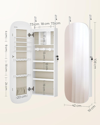 Armadietto Portagioie da Parete, Specchiera Portag