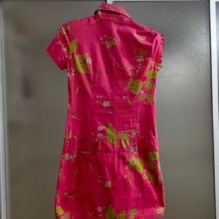 Vestido flores rosa talla S